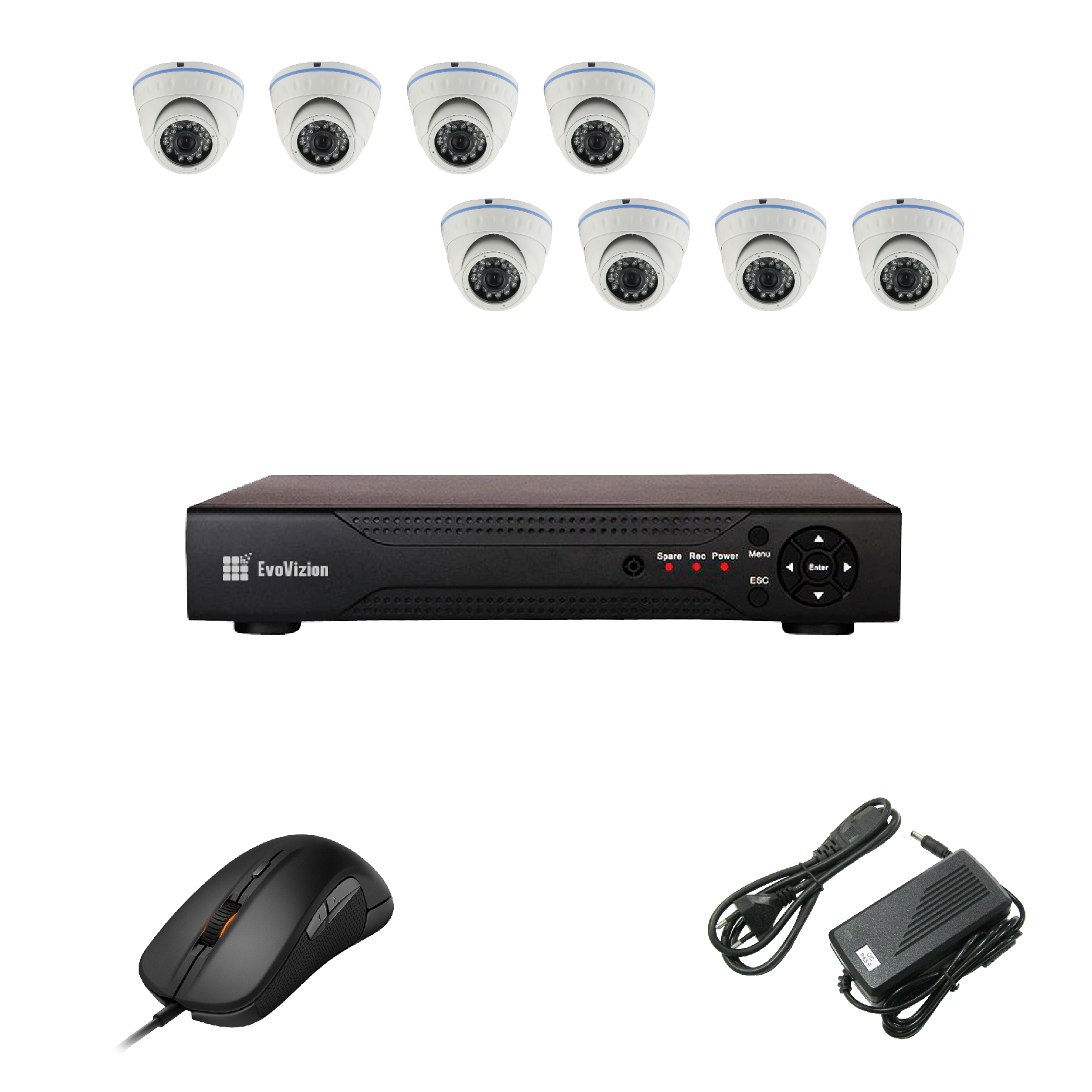 Комплект ip видеонаблюдения EvoVizion IP-8DOME-M-130